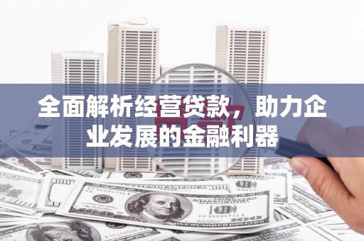 梨树县全面解析经营贷款，助力企业发展的金融利器