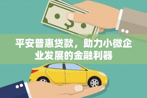 梨树县平安普惠贷款，助力小微企业发展的金融利器