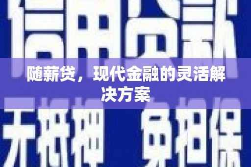 梨树县随薪贷，现代金融的灵活解决方案