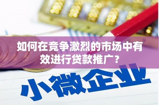 梨树县如何在竞争激烈的市场中有效进行贷款推广？