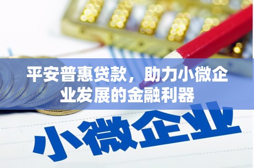 梨树县平安普惠贷款，助力小微企业发展的金融利器
