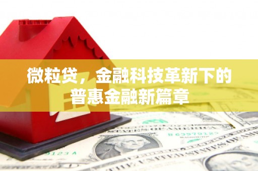 梨树县微粒贷，金融科技革新下的普惠金融新篇章