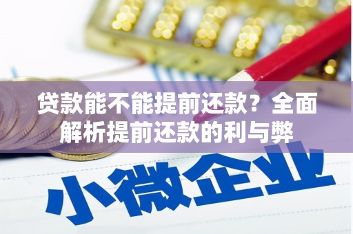 梨树县贷款能不能提前还款？全面解析提前还款的利与弊