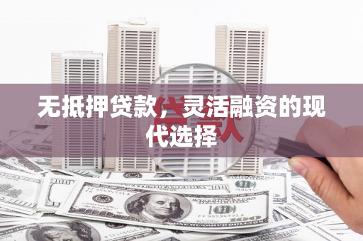 梨树县无抵押贷款，灵活融资的现代选择