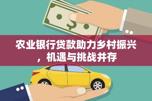 梨树县农业银行贷款助力乡村振兴，机遇与挑战并存