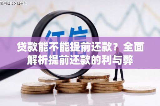 梨树县贷款能不能提前还款？全面解析提前还款的利与弊